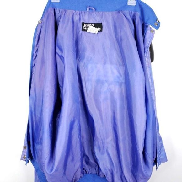 Zebco Quantum Fishing Cafe Racer Jacket Vintage 80s 90s MotorGuide Iridescent - Picture 5 of 7